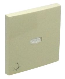 Клавиша для выключателя Efapel Logus90, 1, 45х45 мм (ВхШ), с индикацией, символ "свет", цвет: бежевый, (90797 TMF)