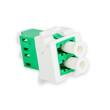 (Архив)Проходной адаптер оптический Nexans LANmark-OF, LC/APC (SM), snap-in, Duplex