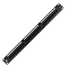 Комм. патч-панель BNH, 19", 1HU, портов: 24 х RJ45, кат. 5е, универсальная, неэкр., цвет: чёрный, (B100.1-24-5E-WO-UNB)