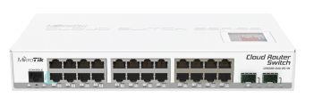 (Архив)Маршрутизатор Mikrotik, CRS, портов: 24, последовательный порт RJ45, CRS226-24G-2S+IN