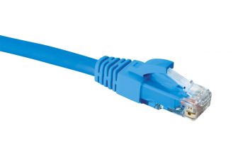 Шнур комм. Eurolan, кат. 5е, неэкр., U/UTP, RJ45/RJ45, LSZH, AWG26, 1м, синий