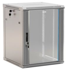 Шкаф телекоммуникационный настенный Hyperline TWB, 19", 18U, 908х600х450 мм (ВхШхГ), дверь: стекло, разборный, цвет: серый