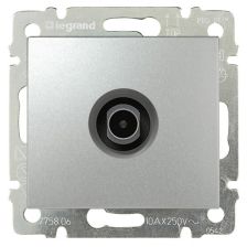 Розетка в сборе Legrand Valena, 1x TV/R/SAT, внутренняя, цвет: алюминий, (LEG.770129)