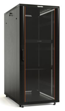 Шкаф телекоммуникационный напольный Hyperline TTB, IP20, 42U, 2055х600х800 мм (ВхШхГ), дверь: стекло, боковая панель: сплошная, разборный, цвет: чёрны