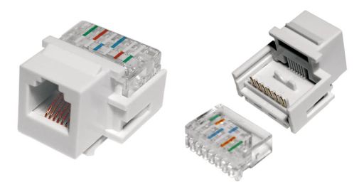 Модуль Hyperline KJ1-6P6C-C2-90-WH