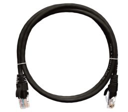 Шнур комм. Nikomax, кат. 5е, неэкр., U/UTP, RJ45/8P8C, 100 МГц, PVC, AWG24, 2м, чёрный