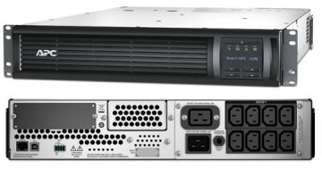 ИБП APC Smart-UPS, 2200ВА, линейно-интерактивный, в стойку, 483х660х89 (ШхГхВ), 230V, 2U,  однофазный, Ethernet, (SMT2200RMI2U)