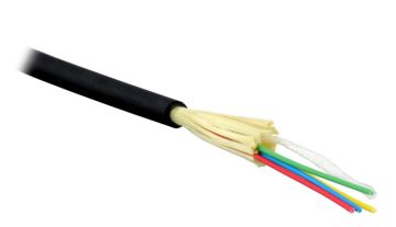 (Архив)Кабель ВО Teldor Tight Buffer, 4хОВ, OS2 9/125, HFFR, Ø 5мм, цвет: чёрный