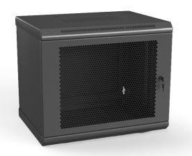 Шкаф телекоммуникационный настенный Hyperline TWL, 19", 15U, 775х600х600 мм (ВхШхГ), дверь: перфорация, разборный, цвет: чёрный