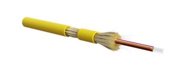 Кабель ВО Hyperline Tight Buffer,  8хОВ, SMF-28 9/125, LSZH, Ø 6,5мм, внутри зданий, небронированный, цвет: жёлтый