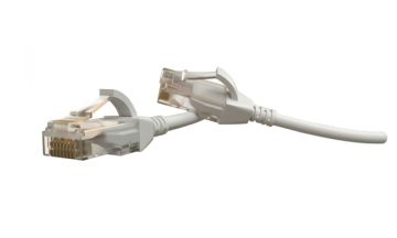 Шнур комм. Hyperline, кат. 6, неэкр., U/UTP, RJ45/RJ45, LSZH, AWG28 1.5м, белый