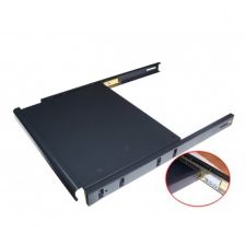 Полка клавиатурная TWT, выдвижная, 800 мм Ш, для шкафов, крепеж и направляющие, цвет: чёрный