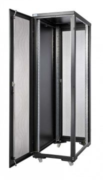 Стойка открытая 19" Eaton RE, универсальная, 27U, 1382х600х840 мм (ВхШхГ), глубина 650 мм, двухрамная, цвет: чёрный