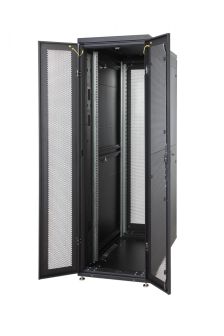 (Архив)Дверь (к шкафу) Eurolan D9000, 48U, 750 мм Ш, двойная, перфорация, цвет: чёрный
