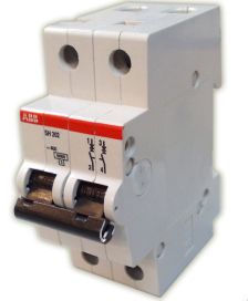 Автоматический выключатель ABB SH200, 2 модуль, C класс, 2P, 32А, 6кА, (2CDS212001R0324)