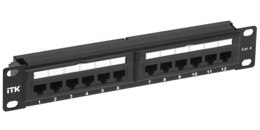 Коммутационная патч-панель ITK PP12-1UC06U-D05-10