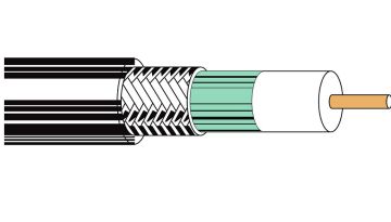 Кабель коаксиальный Belden RG-6, PVC, двухслойный экран (100% + 95%), 75 Ом, d 22,86, цвет: чёрный