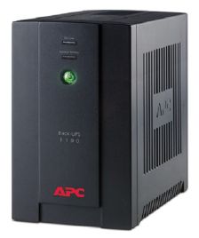 ИБП APC Back-UPS, 1100ВА, шнур 1.16 метра, линейно-интерактивный, напольный, 130х336х215 (ШхГхВ), 230V,  однофазный, Ethernet, (BX1100CI-RS)