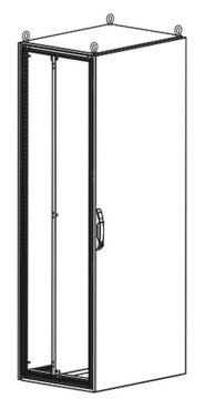 Корпус электротехнического шкафа Elbox, IP65, 2200х600х1000 мм (ВхШхГ), дверь: металл, цвет: серый