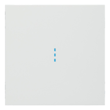 Клавиша для выключателя Rikett Classic, одноклавишный, с подсветкой, цвет: белый сатин, (35602 MW)