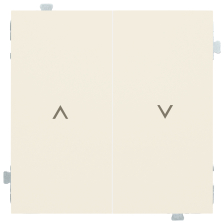 Клавиша для выключателя Rikett Classic, 2, для жалюзи, цвет: кремовый сатин, (35613 MC)