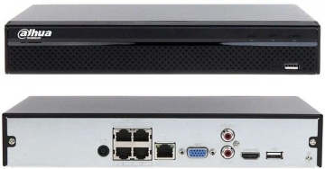 Видеорегистратор Dahua NVR, каналов: 4, H.265+/H.265/H.264+/H.264/MJPEG, 1x HDD, звук Да, порты: HDMI, 2x USB, VGA, память: 20 ТБ, питание: DC52V, ИИ
