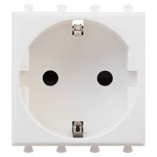 Розетка силовая DKC Avanti, 2к+З, 16А, 44,9х44,9 мм (ВхШ), шторки защитные, цвет: белое облако