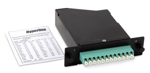 Кассета оптическая Hyperline FO-CSS-W120H32-9-1MTPM-12LC-BL