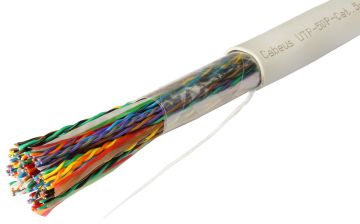 Кабель многопарный Cabeus, U/UTP, 50 пар., кат. 5, Ø 18мм, PVC, внутри зданий, цвет: серый