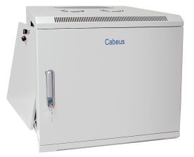 Шкаф телекоммуникационный настенный Cabeus SH-05F, 19", 9U, 501х600х350 мм (ВхШхГ), дверь: металл, сварной, цвет: серый