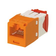 Модуль универсальный Panduit, mini-com, 1хRJ45(8P8C), CGJT, кат. 5е, неэкр., 1 шт, цвет: оранжевый