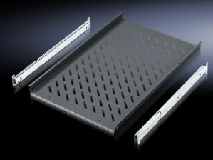 Полка Rittal, выдвижная, 50х465х745 мм (ВхШхГ), для шкафов RITTAL, цвет: чёрно-серый