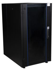 Шкаф телекоммуникационный напольный Datarex, IP20, 20U, 1033х600х800 мм (ВхШхГ), дверь: стекло, боковая панель: сплошная съемная, разборный, цвет: чёр