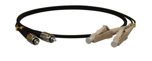 Коммутационный шнур оптический Hyperline FC-D2-62-FC/PR-LC/PR-H-5M-LSZH-BK