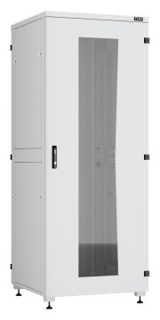 Шкаф телекоммуникационный напольный TLK Lite II, IP20, 42U, 2042х800х800 мм (ВхШхГ), дверь: стекло, боковая панель: сплошная, 2 части, разборный, цвет