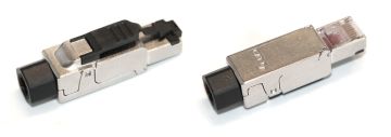 Коннектор Hyperline, RJ45(8p8c), кат. 6A, экр., для одножильного кабеля