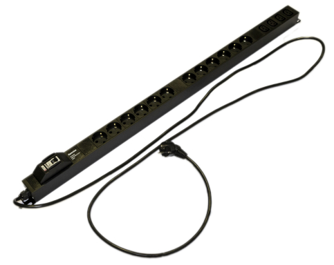 Блок распределения питания Hyperline SHE-12SH-4IEC-BF-2.5EU