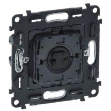 Выключатель Legrand Valena Life/Allure, кнопочный, без подсветки, 6А, внутренняя, 71х71 мм (ВхШ), цвет: чёрный, для жалюзи и рольставней (752030)