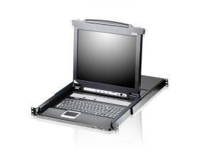 (Архив)Переключатель KVM Aten, портов: 16 х SPHD-17, 440х480х634 мм (ВхШхГ), USB, PS/2, цвет: чёрный