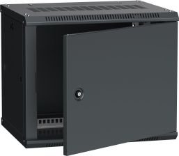 Шкаф навесной ITK LINEA W, 19", 6U, 370х600х450 мм (ВхШхГ), дверь: металл, разборный, цвет: чёрный