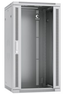 Шкаф телекоммуникационный настенный Cabeus SH-05F, 19", 22U, 1082х600х600 мм (ВхШхГ), дверь: стекло, разборный, цвет: серый