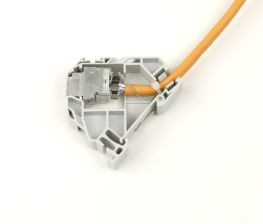 (Архив)Модуль snapin Nexans LANmark Industry, для монтажа на din-рейку, 1хRJ45, Universal Comfort Tool, кат. 6A, экр., 12 шт, цвет: серый