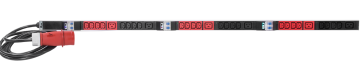 БРП (PDU) Metered Rem Rem-MC, IEC 60320 С13 х 36, IEC 60320 С19 х 6, 2100х45х60 мм (ВхШхГ), 32А, 3ф, вход IEC 320 309 3PN, шнур 3 м, автомат, алюминий