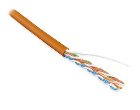 Кабель витая пара Hyperline UUTP4-C5E-S24-IN-LSZH-OR-305