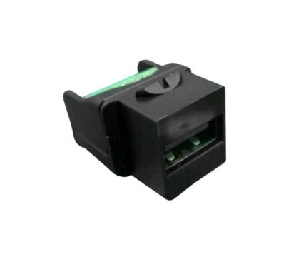 Модуль Hyperline KJ1-USB-A2-SCRW-BK