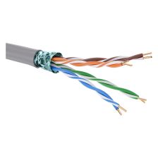 Кабель витая пара DKC, нг(А)-LSLTx, F/UTP, кат. 5е, проводник Ø 0,51мм, 305м, катушка, тип прокладки: внутри зданий, цвет: серый