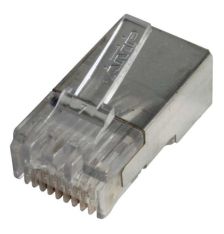 (Архив)Вилка AMP, RJ45(8p8c), кат. 3, экр., для кабеля, цвет: прозрачный, Тип проводника: Stranded