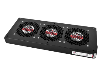 Вентиляторный модуль Rem R-FAN, 230V, 45х432х195 мм (ВхШхГ), вентиляторов: 3, 130 дБ, поток: 450 м3/ч, цвет: чёрный