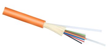 Кабель ВО Cabeus Tight Buffer,  8хОВ, OM1 62,5/125, LSZH, Ø 6,4мм, внутри зданий, небронированный, цвет: оранжевый