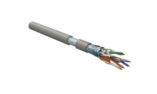 Кабель витая пара Hyperline FUTP4-C5E-S24-IN-LSZH-GY-305